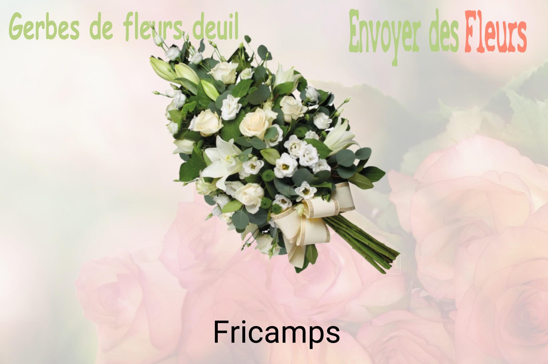 Gerbe de fleurs de deuil livrée à Fricamps